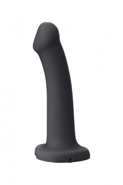Черный фаллос с имитацией эякуляции Silicon Cum Dildo L - 19,6 см. - Strap-on-me - купить с доставкой в Москве