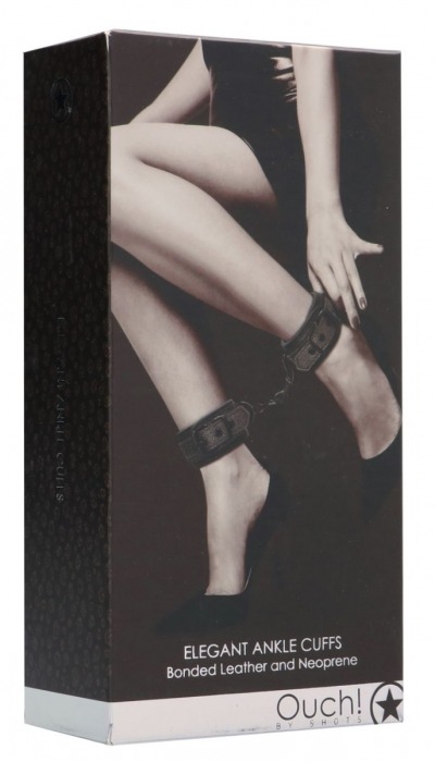 Серые поножи Elegant Ankle Cuffs - Shots Media BV - купить с доставкой в Москве