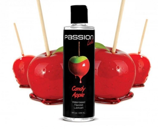 Смазка на водной основе Passion Licks Water Based Flavored Lubricant со вкусом яблока - 236 мл. - XR Brands - купить с доставкой в Москве