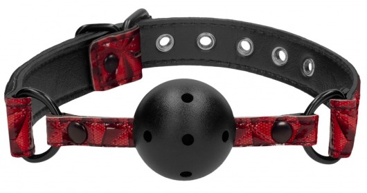Черно-красный кляп-шарик Breathable Luxury Ball Gag - Shots Media BV - купить с доставкой в Москве