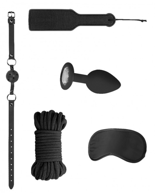 Черный игровой набор Introductory Bondage Kit №5 - Shots Media BV - купить с доставкой в Москве