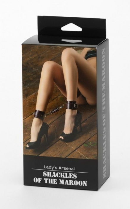 Бордовые оковы на ноги Ladys Arsenal - БДСМ Арсенал - купить с доставкой в Москве