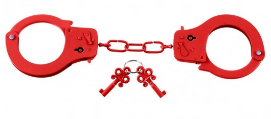 Металлические красные наручники Designer Metal Handcuffs - Pipedream - купить с доставкой в Москве