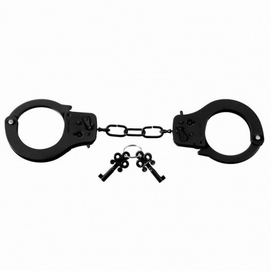Черные металлические наручники - Pipedream - купить с доставкой в Москве