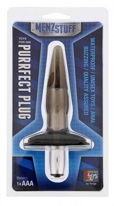 Дымчатая вибровтулка Purrfect Plug Smoke - 9,5 см. - Dream Toys