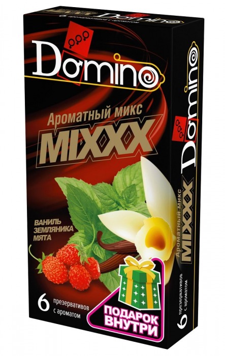 Ароматизированные презервативы DOMINO  Ароматный микс  - 6 шт. - Domino - купить с доставкой в Москве
