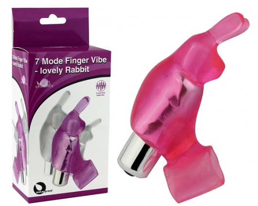 Розовая вибронасадка на пальцы 7 Model Finger Vibe-lovely Rabbit - Howells - в Москве купить с доставкой