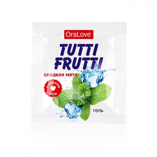 Пробник гель-смазки Tutti-frutti со вкусом мяты - 4 гр. - Биоритм - купить с доставкой в Москве