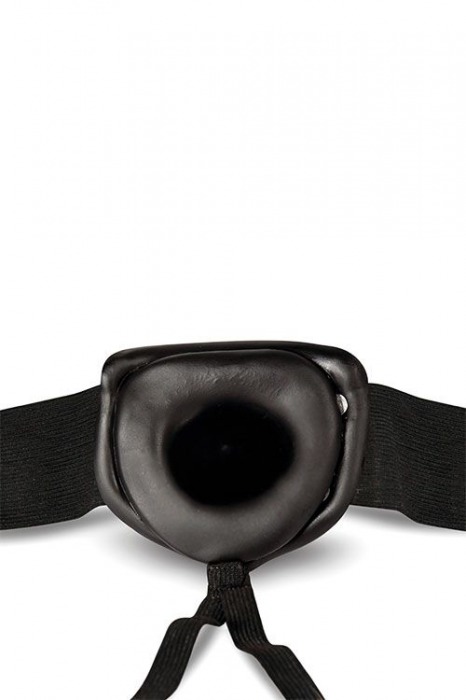 Черный мужской страпон DR. SKIN 6INCH HOLLOW STRAP ON - 16 см. - Blush Novelties - купить с доставкой в Москве