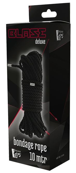 Черная веревка для бондажа BONDAGE ROPE - 10 м. - Dream Toys - купить с доставкой в Москве