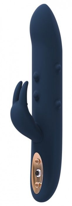 Синий вибромассажер-кролик ALPHEUS - 23 см. - Dream Toys