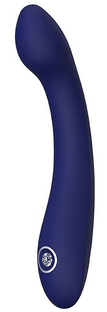 Синий изогнутый вибромассажер HYBRIS - 21 см. - Dream Toys