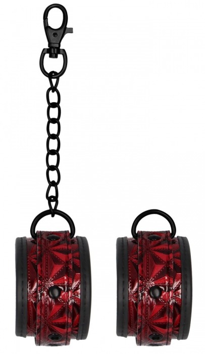 Красно-черные наручники Luxury Hand Cuffs - Shots Media BV - купить с доставкой в Москве