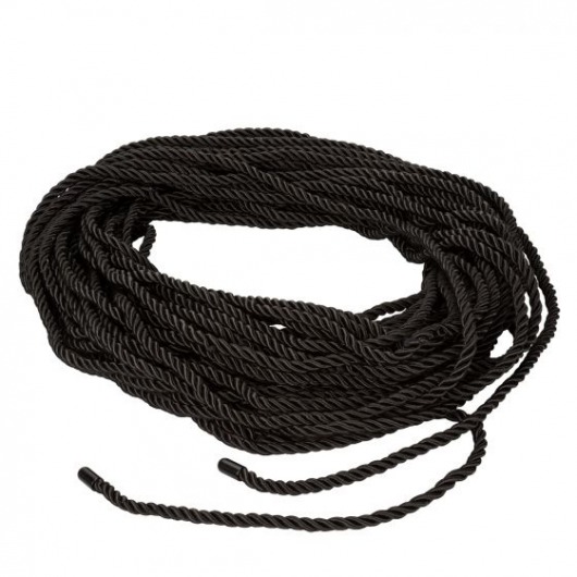 Черная веревка для шибари BDSM Rope - 30 м. - California Exotic Novelties - купить с доставкой в Москве