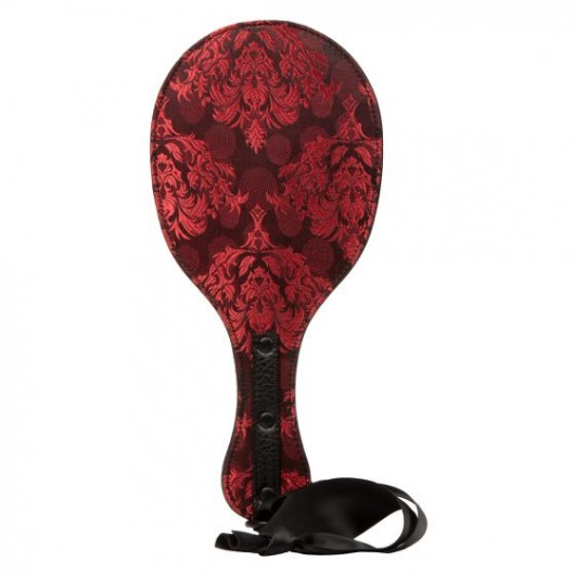 Красно-черная закругленная шлепалка Round Double Paddle - 28 см. - California Exotic Novelties - купить с доставкой в Москве