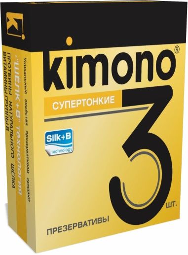 Супертонкие презервативы KIMONO - 3 шт. - Kimono - купить с доставкой в Москве