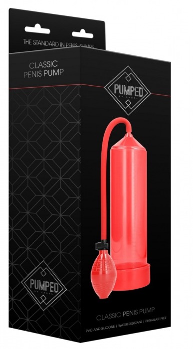 Красная ручная вакуумная помпа для мужчин Classic Penis Pump - Shots Media BV - в Москве купить с доставкой
