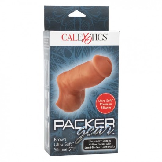 Коричневый фаллоимитатор для ношения Packer Gear Ultra-Soft Silicone STP Packer - California Exotic Novelties купить с доставкой