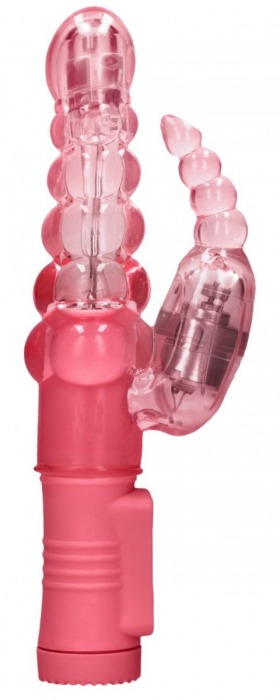 Розовый вибратор-кролик Rotating Bubbles - 23,2 см. - Shots Media BV
