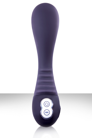 Фиолетовый перезаряжаемый вибратор Alise - 19 см. - NS Novelties