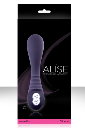 Фиолетовый перезаряжаемый вибратор Alise - 19 см. - NS Novelties