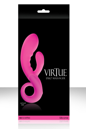 Вибратор со стимулятором клитора VIRTUE DUO - 17,5 см. - NS Novelties