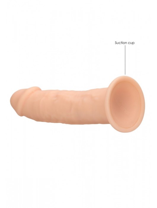 Телесный фаллоимитатор без мошонки Silicone Dildo Without Balls - 19,2 см. - Shots Media BV
