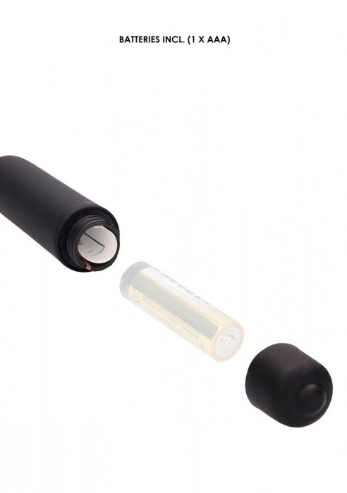 Черный гладкий стимулятор уретры с вибрацией Silicone Vibrating Bullet Plug Extra Long - Shots Media BV - купить с доставкой в Москве