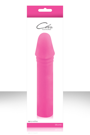 Розовый фаллоимитатор CHIC 7  из платинового силикона - NS Novelties