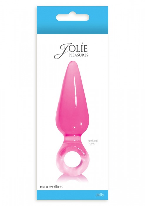 Малая розовая анальная пробка Jolie Pleasures Small - 10 см. - NS Novelties