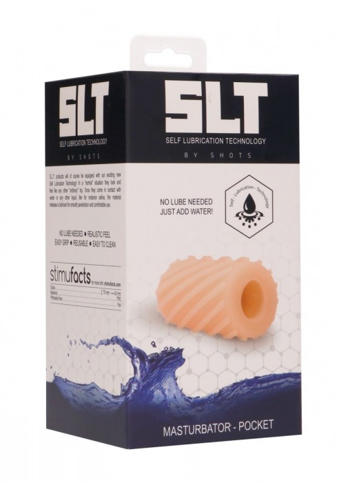 Телесный миниатюрный двухсторонний мастурбатор Self Lubrication Pocket Masturbator - Shots Media BV - в Москве купить с доставкой