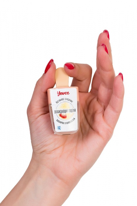 Бальзам для губ «Охлаждающий поцелуй» с ароматом клубники и шампанского - 5,5 мл. -  - Магазин феромонов в Москве