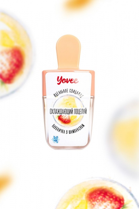 Бальзам для губ «Охлаждающий поцелуй» с ароматом клубники и шампанского - 5,5 мл. -  - Магазин феромонов в Москве