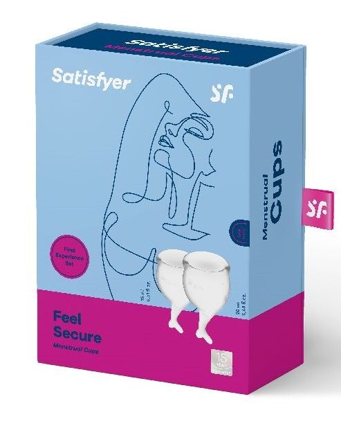 Набор прозрачных менструальных чаш Feel secure Menstrual Cup - Satisfyer - купить с доставкой в Москве