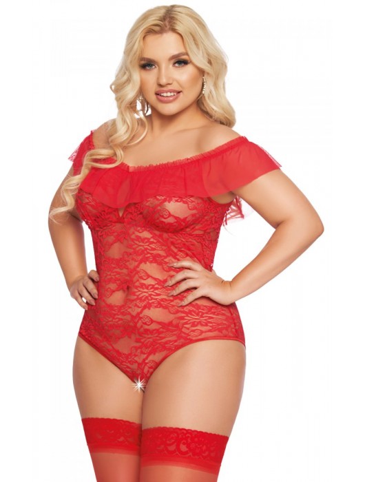 Оригинальное кружевное боди с воланом Camilla - SoftLine купить с доставкой