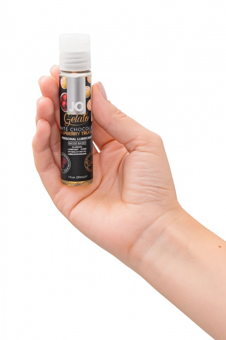 Лубрикант с ароматом трюфелей из белого шоколада и малины JO GELATO WHITE CHOCOLATE RASPBERRY TRUFFLE - 30 мл. - System JO - купить с доставкой в Москве