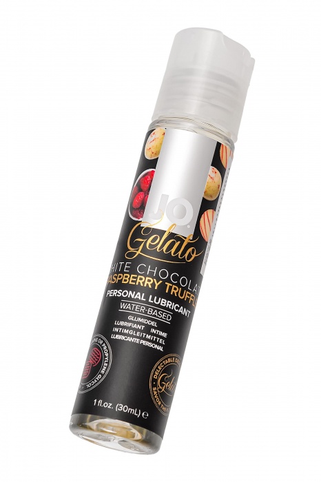 Лубрикант с ароматом трюфелей из белого шоколада и малины JO GELATO WHITE CHOCOLATE RASPBERRY TRUFFLE - 30 мл. - System JO - купить с доставкой в Москве