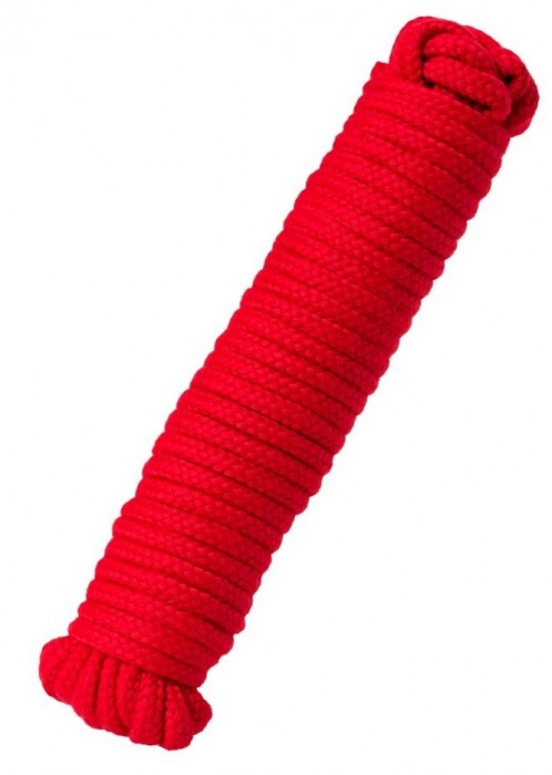 Красная текстильная веревка для бондажа - 1 м. - Штучки-дрючки - купить с доставкой в Москве