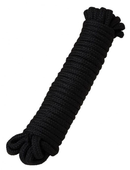 Черная текстильная веревка для бондажа - 1 м. - Штучки-дрючки - купить с доставкой в Москве