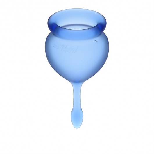 Набор синих менструальных чаш Feel good Menstrual Cup - Satisfyer - купить с доставкой в Москве