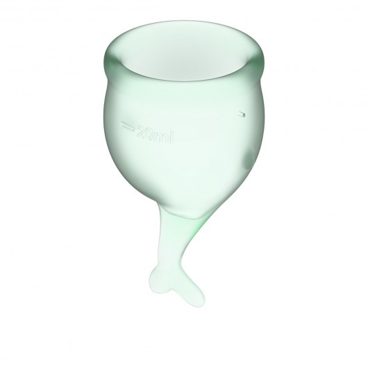 Набор зеленых менструальных чаш Feel secure Menstrual Cup - Satisfyer - купить с доставкой в Москве