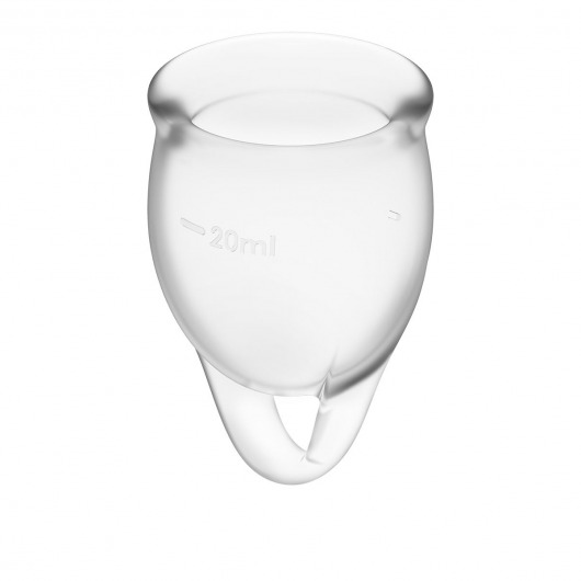 Набор прозрачных менструальных чаш Feel confident Menstrual Cup - Satisfyer - купить с доставкой в Москве