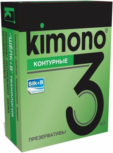 Контурные презервативы KIMONO - 3 шт. - Kimono - купить с доставкой в Москве