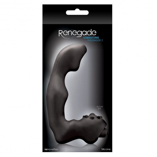 Малый черный анатомический вибростимулятор Renegade Vibrating Massager I - NS Novelties - в Москве купить с доставкой