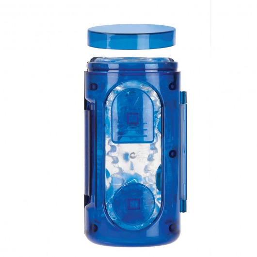 Гелевый голубой супер-мастурбатор Travel JackMaster - California Exotic Novelties - в Москве купить с доставкой