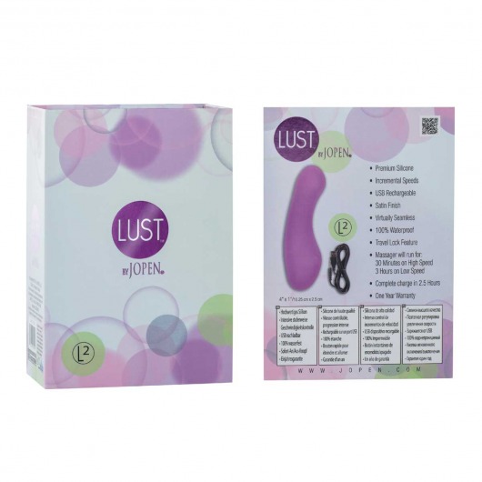 Фиолетовый миниатюрный вибратор Lust by JOPEN L2 - Jopen