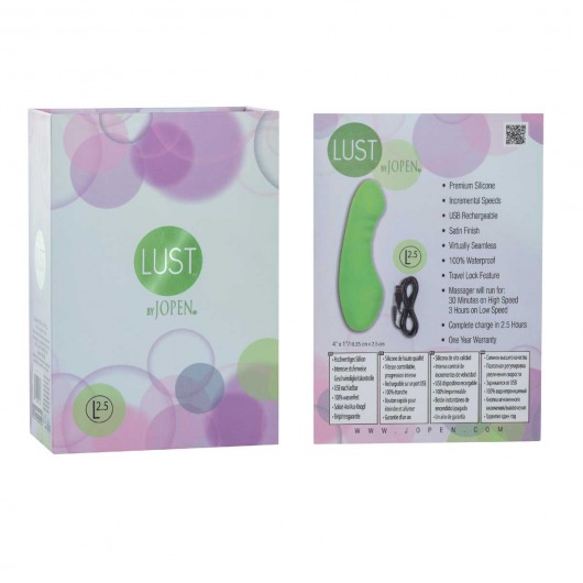 Зеленый миниатюрный вибратор L2.5 - Jopen
