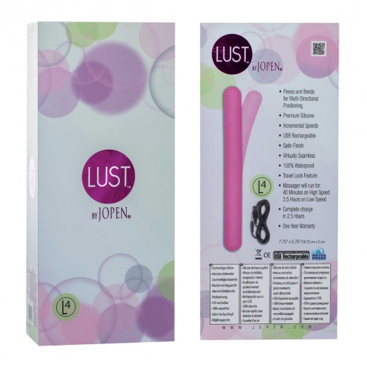 Тонкий розовый вибратор Lust by JOPEN L4 - Jopen
