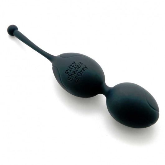 Черные вагинальные шарики со смещенным центром тяжести Silicone Ben Wa Balls - Fifty Shades of Grey