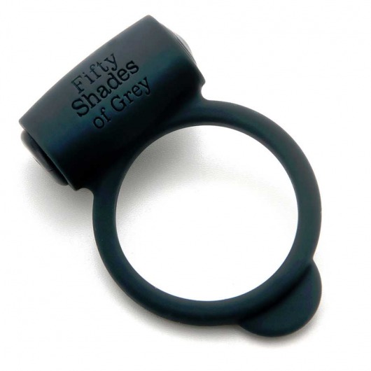 Темно-серое эрекционное кольцо Vibrating Love Ring с вибрацией - Fifty Shades of Grey - в Москве купить с доставкой